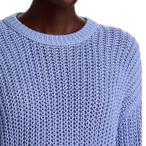 Eileen Fisher 🎉HPx2🎉NWT open knit crew neck sweater made of organic cotton